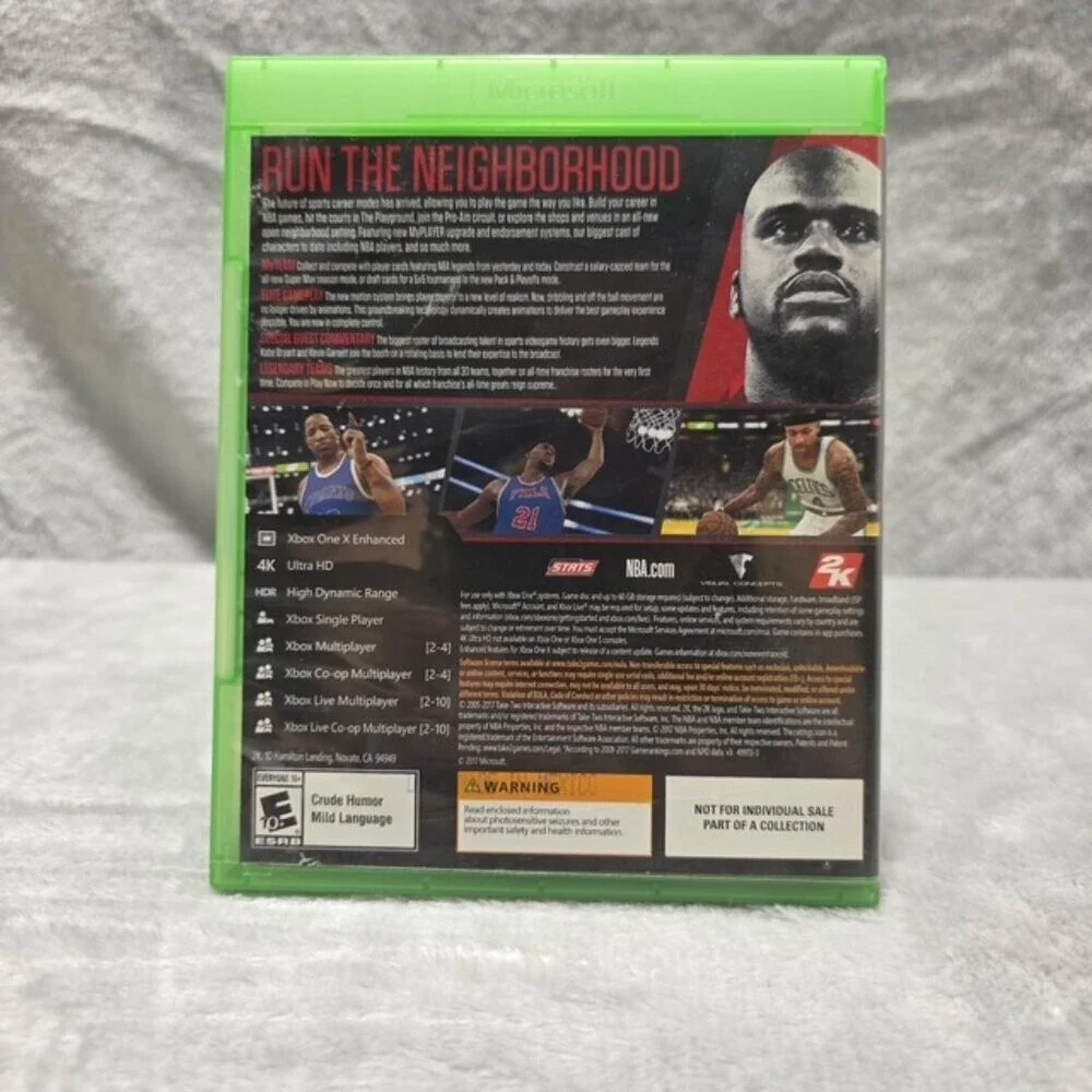 NBA 2K18 Shaq Legend Edition Xbox One Game Pre-Owned‎ Heat #32 Cover Complete